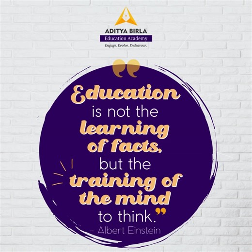 Education goes beyond academics. #KnowledgeIsPower #Learning | Aditya Birla Education Academy