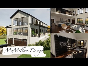 Modern Barndominium Design 3D Rendering