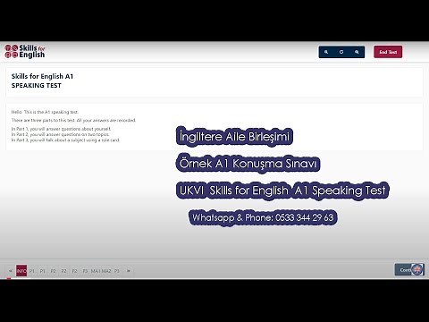 PSI Skills for English UKVI Speaking Test A1 - İngiltere Aile Birleşimi Konuşma Sınavı