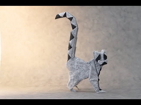 Origami Ring Tailed Lemur by Roman Diaz