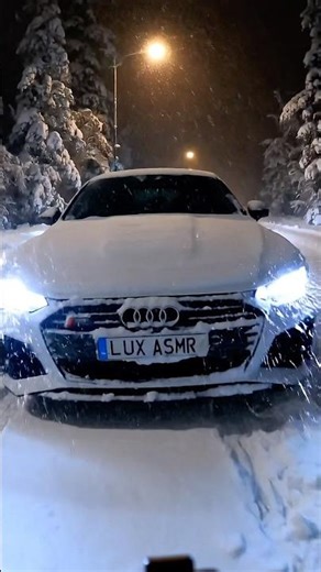 👉 Relaxing Audi RS7 Snow Remove & Drive ❄️🔥 | POV Car ASMR #shorts
