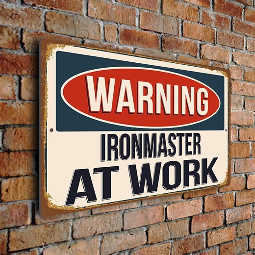Ironmaster at Work Sign – Vintage Style Aluminum Composite Plaque, Gift for Iron Worker - Etsy Canada