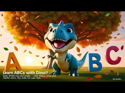 🍁 Falling Leaves ABC Song Learn Alphabet with Baby Dino Autumn Learning for Kids