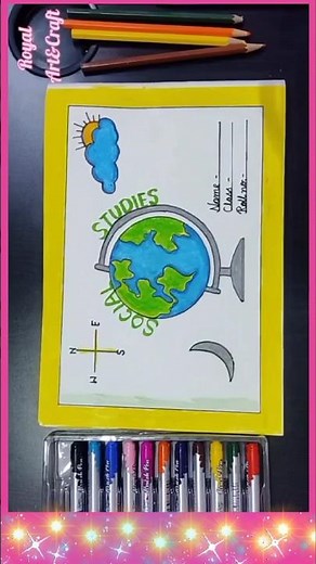 Social Studies Front Page Design | SST Cover Page Design #sstproject #easydrawing