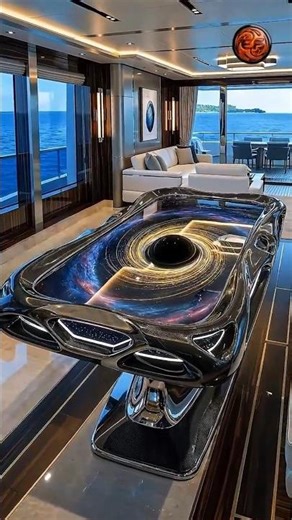 This Futuristic Epoxy Table Looks Like a Black Hole