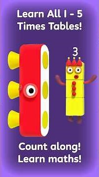 Learn 1 to 5 Times Tables Easy with Fun Kids Songs | Educational Music for Children | Numberblocks