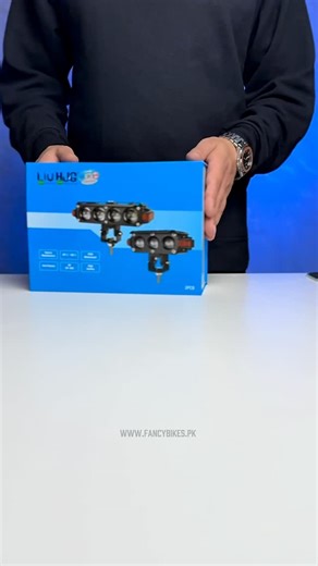 Fancybikes.pk on Instagram: "Upgrade your ride with the HJG 3-Lens LED Projector Lights — premium brightness, dual color beam, and red DRL for next-level style! 🔥✨ Enjoy White + Yellow light, crystal-clear visibility, and IP66 waterproof durability for all-weather riding. Perfect for touring, night rides, and ultimate bike aesthetics. Available now at www.FancyBikes.pk or visit our store in Rawalpindi! 🏍️💡 ⸻ • HJG 3 lens projector light • dual color motorcycle projector light • yellow white L