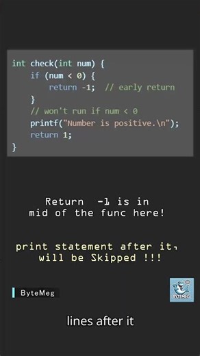What Does return Do in C? | Explained in 40 Seconds | C Programming #shorts #returnstatement