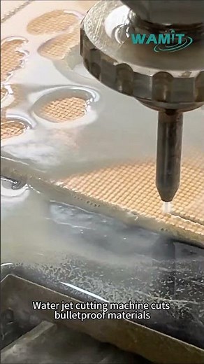WAMIT Water jet cutting machine cuts bulletproof materials