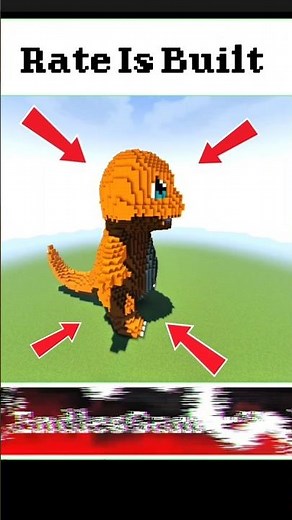 🤯 RATE THIS! Charmander Voxel Art Build in Minecraft!