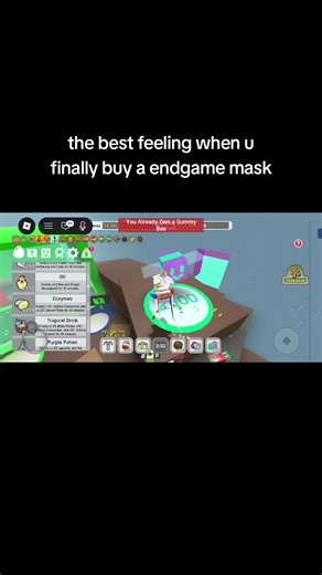 finally bought gummy mask #fyp #roblox #viral #beeswarm #endgame | mask