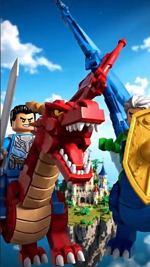 Epic LEGO Knights vs. Dragons Sky Battle 🐉 | Stunning Stop Motion Animation