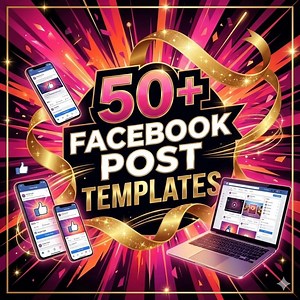 Facebook Post Templates: 50  Customizable Social Media Graphics (digital Download) - Etsy