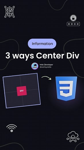 Stella • Coding • HTML • CSS • JAVASCRIPT on Instagram: "3 Excellent Ways to Center Div 😎 With FlexBox, Grid, Position 🤔 Master the art of div centering with these 3 easy CSS techniques 🔥 🧠 1 Using Grid 💯 2 Using Fkexbox 💣 3 Using Position From flexbox to grid, we've got the ultimate guide to centering your div!🫡 ❤️ Hit the heart icon and show your love to this video 💙 | 📲 Comment down your thoughts and doubts ✍️ | 🌸 Share with your other frontend friends and spread the exciting tricks
