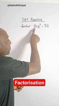 Solving Problem involving Factorisation #factor #gpadlearnmaths #stem #maths #factorisation