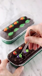 315K views · 10K reactions | Garden Row Mini Cakes 凌凌 Aren’t the cutest mini cakes for spring? I filled some narrow pans with chocolate cake batter, frosted in chocolate buttercream, added Oreo crumbs, and topped with royal icing veggies from @sprinklepop.shop ! #cottagecore #cake #cakedecorating #baking #oreo #chocolate #chocolatecake #dessert #bakingfun #springtime #easterbaking #easter | Sheri Wilson | Facebook