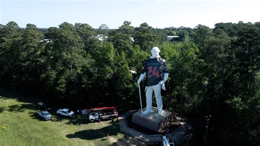 Even Sam Houston is wearing the Texans' new Color Rush jersey