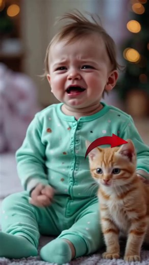 Cute Baby#cutebaby #petsoftiktok #petlover #cutekitten #babycrying #ai