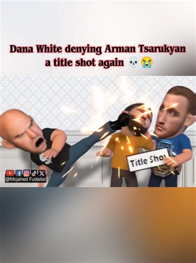 Dana White denying Arman Tsarukyan a title shot again 💀😭Dana White really hates giving Arman that Title Shot 😭 Knocking him out twice in a row is CRAZY! 💀 Who deserves the next Lightweight Title Fight? 👇 Animation by: @MojahedFudalat#UFC #MMA #DanaWhite #ArmanTsarukyan #JustinGaethje #IliaTopuria #UFC2026 #MMAMemes #UFCAnimation #MojahedFudalat #FYP #Viral