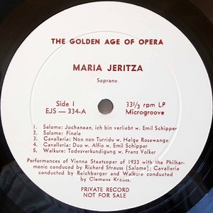 Maria Jeritza - Maria Jeritza Soprano, Salome, Cavalleria, Walküre, Don Carlos