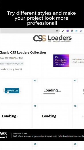 How to Add a Cool Website Loader in 30 Seconds | Easy CSS Tutorial 🔥