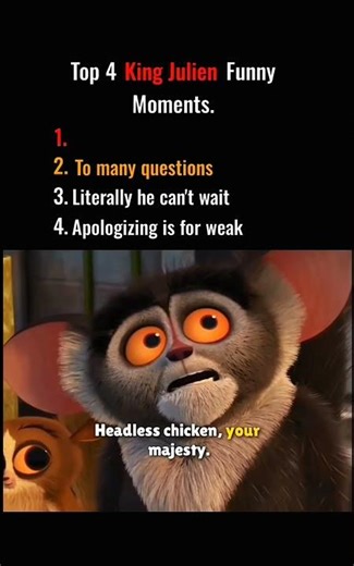 Top 4 Most Funniest King Julian Moments #shorts