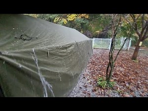 쿠디 파밀리아+특대형 타프로 우중캠핑 이렇게 하면 텐트는 뽀송할 수 있습니다. - 가평 네스트 캠핑장 암벽존