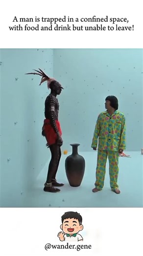 Gene | Movieclips on Instagram: "‎"Symbol" (2009) is a Japanese surrealist comedy film directed by Hitoshi Matsumoto. About a man trapped in a strange white room full of mysterious baby-angel switches while a parallel story of a Mexican wrestler unfolds. #movieclips #symbol2009"