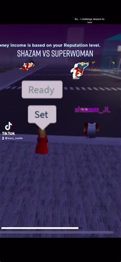 Challenging Shazam to a Race | Age of Heroes Roblox