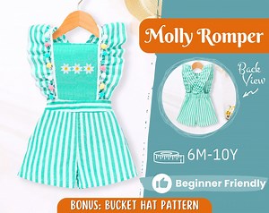 Romper Sewing Pattern for Kids, Romper Pattern, Kids Pattern, Overall Pattern, Beginner Pattern, Sewing Pattern Toddlers, Baby Pattern - Etsy