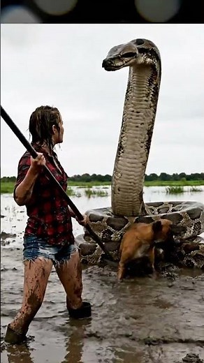 Woman Fights Giant Python to Save Her Dog in Deep Swamp