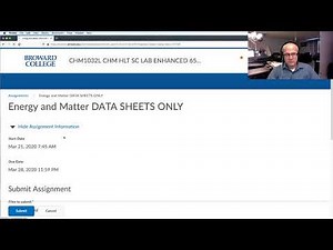 submitting an assignment on d2l using a computer