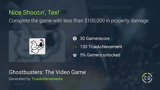 Nice Shootin', Tex! achievement in Ghostbusters: The Video Game