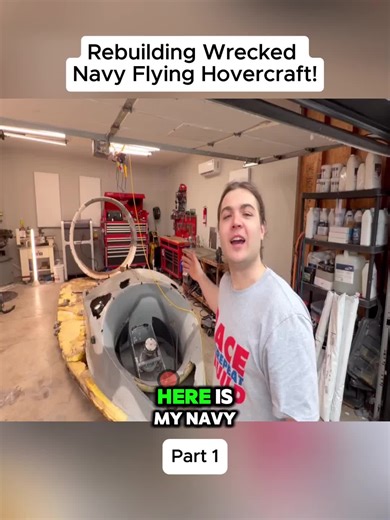 Part 1 | Rebuilding Wrecked Navy Flying Hovercraft! #rebuild #fly #hovercraft