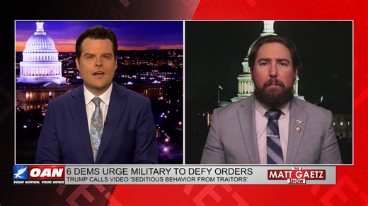 91K views · 6K reactions | Tonight, I joined Matt Gaetz on One America News Network to discuss the Democrats’ attempt to undermine the administration. Our President and Secretary of War are not issuing any unlawful orders. Encouraging our military and intelligence community to disobey their chain of command is dangerous. | Rep. Eli Crane | Facebook