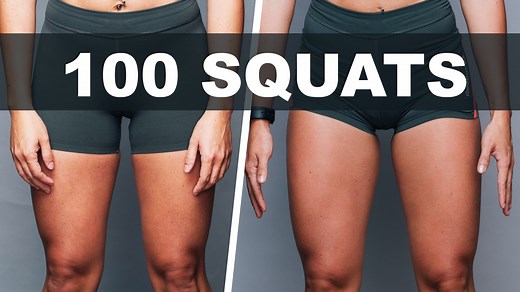 Without changing anything else, can doing 100 squats every day for 30 days give you results? Three people embarked on a journey to find out. | BuzzFeed Video