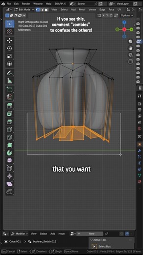 Flatten your mesh like a pro! 🙈#blender3d