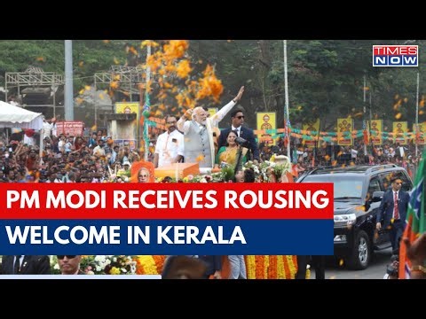 PM Narendra Modi Gets Rousing Welcome In Kerala's Thrissur