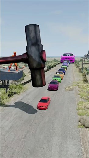 Vehicle vs hammer 🔥 #cargames #beamngdrive #shorts