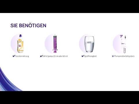 Verabreichen von Sondennahrung im SmartPack mit der Ernährungspumpe