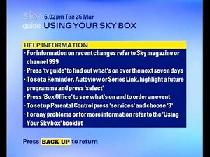 A quick flip through the Sky EPG on a Digibox