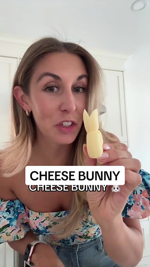 Cheese bunny for Easter 🐰 These are perfect to add on a charcuterie board, Easter baskets, your kids lunch box or for Easter brunch! 🧀 #cheese #cheeseboard #charcuterieboard #easter #easterbasketideas #easterfood @Babybel @undeniably.dairy