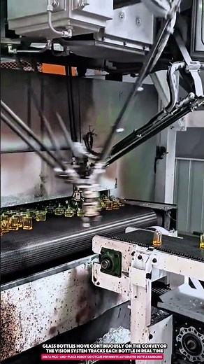 Delta Pick-and-Place Robot 120 Cycles Per Minute Automated Bottle Handling #technocliphd