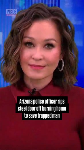 A Casa Grande, Arizona, police officer ripped a padlocked steel security door off its frame with his bare hands to rescue a man trapped inside a burning home in December 2024. Officer Samuel said an adrenaline rush gave him the strength to save the victim. #Arizona #Police #Bodycam | Inside Edition