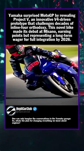 Yamaha surprised MotoGP by revealing Project V, an innovative V4-driven prototyp... #Shorts
