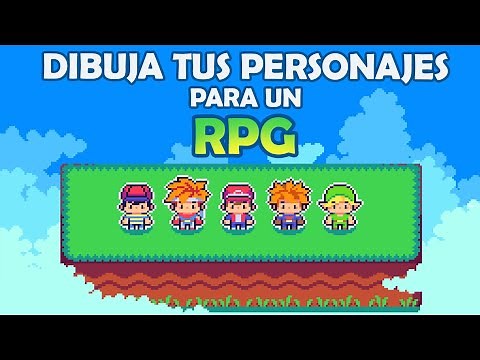 Cómo hacer PERSONAJES pixel art para un videojuego RPG. (4 direcciones)