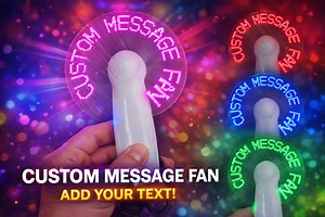 Personalized LED Message Fan | Custom Text, Party Favors - Etsy