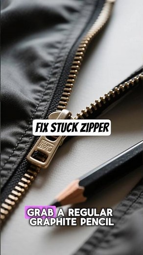 Fix a Stuck Zipper with a Pencil