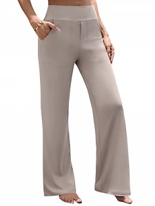 UVN Yoga Pants for Women Wide Leg Sweatpants Stretch Casual Pants High Waist Workout Leggings with Pockets - Walmart.com