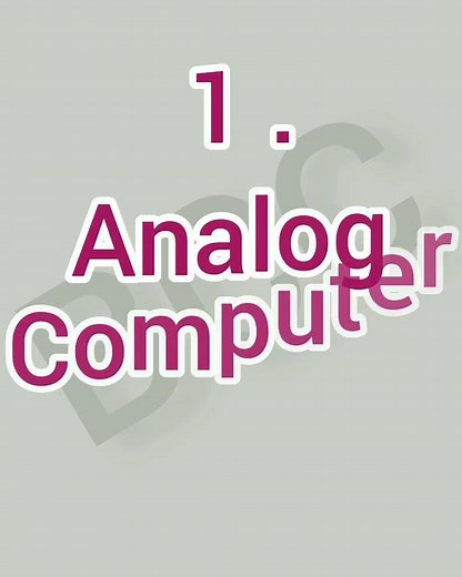 computer classified information | analog computer | hybrid computer |